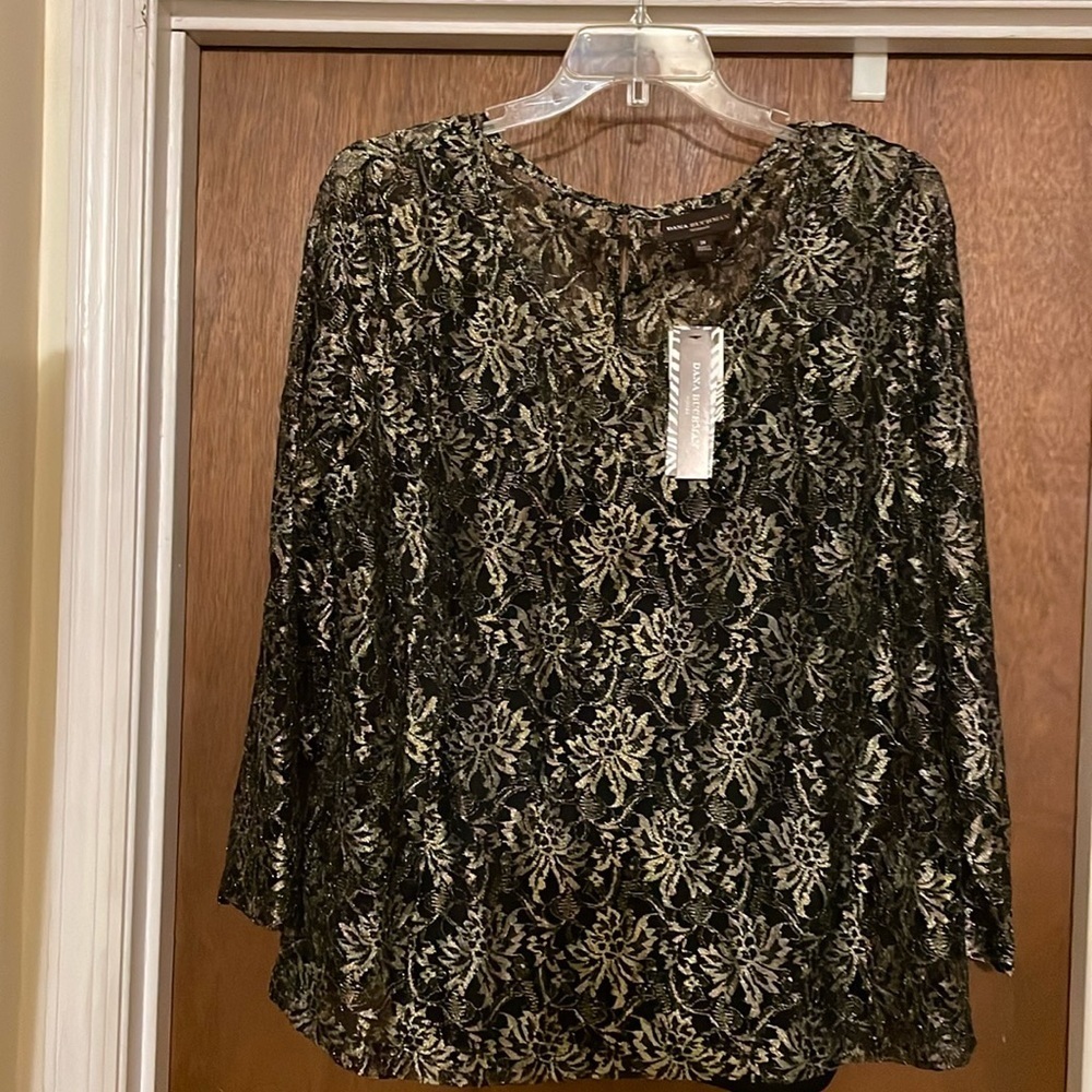 NWT Dana Buchman layered lace blouse​​